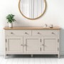 Large Grey & Oak Sideboard with Storage - Adeline