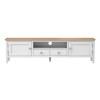 Large White Solid Wood TV Unit with Storage - TV&#39;s up to 77&quot; - Adeline