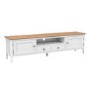 Large White Solid Wood TV Unit with Storage - TV's up to 77" - Adeline