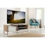 Helium Wall Mounted TV Unit in Oak with White Infra Red Friendly Doors