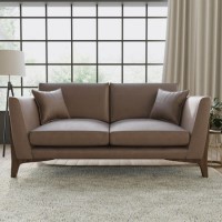 Mink Leather 2 Seater Sofa - Adley
