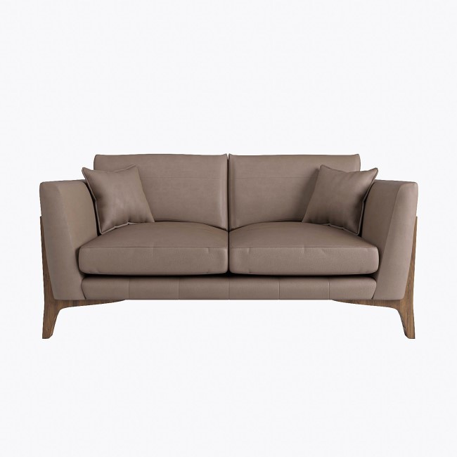 Mink Leather 2 Seater Sofa - Adley