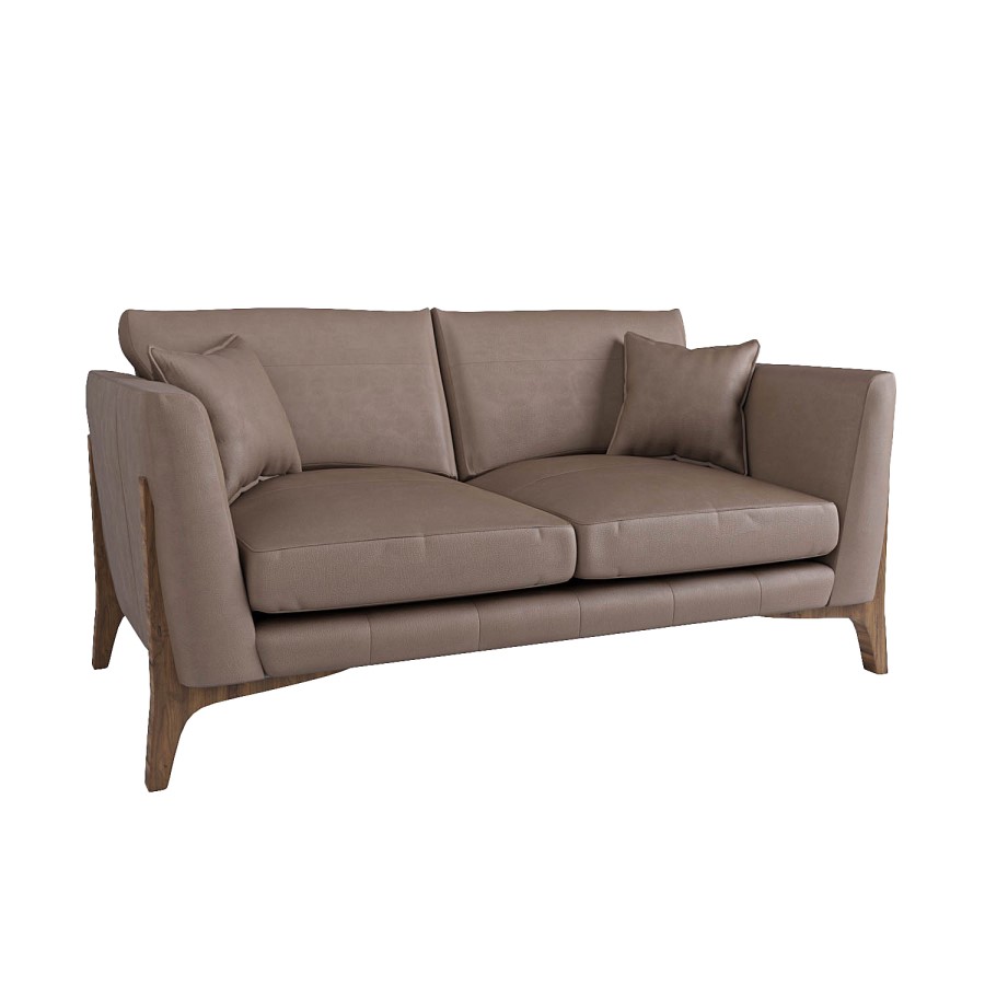 Mink Leather 2 Seater Sofa - Adley