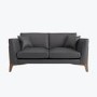 Grey Leather 2 Seater Sofa - Adley