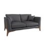 Grey Leather 2 Seater Sofa - Adley
