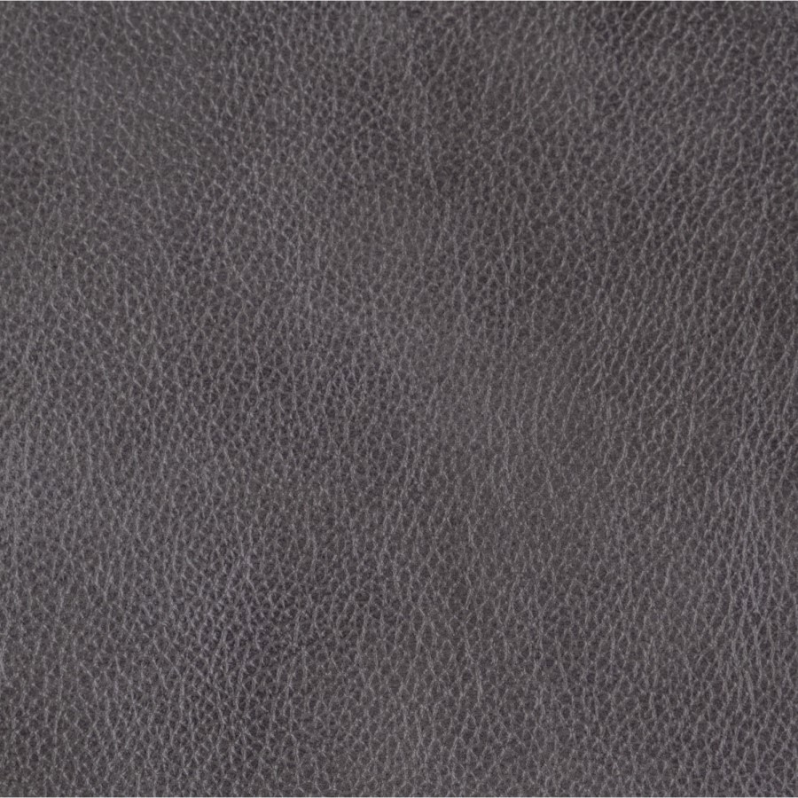 Leather Mid Century Armchair in Grey - Adley