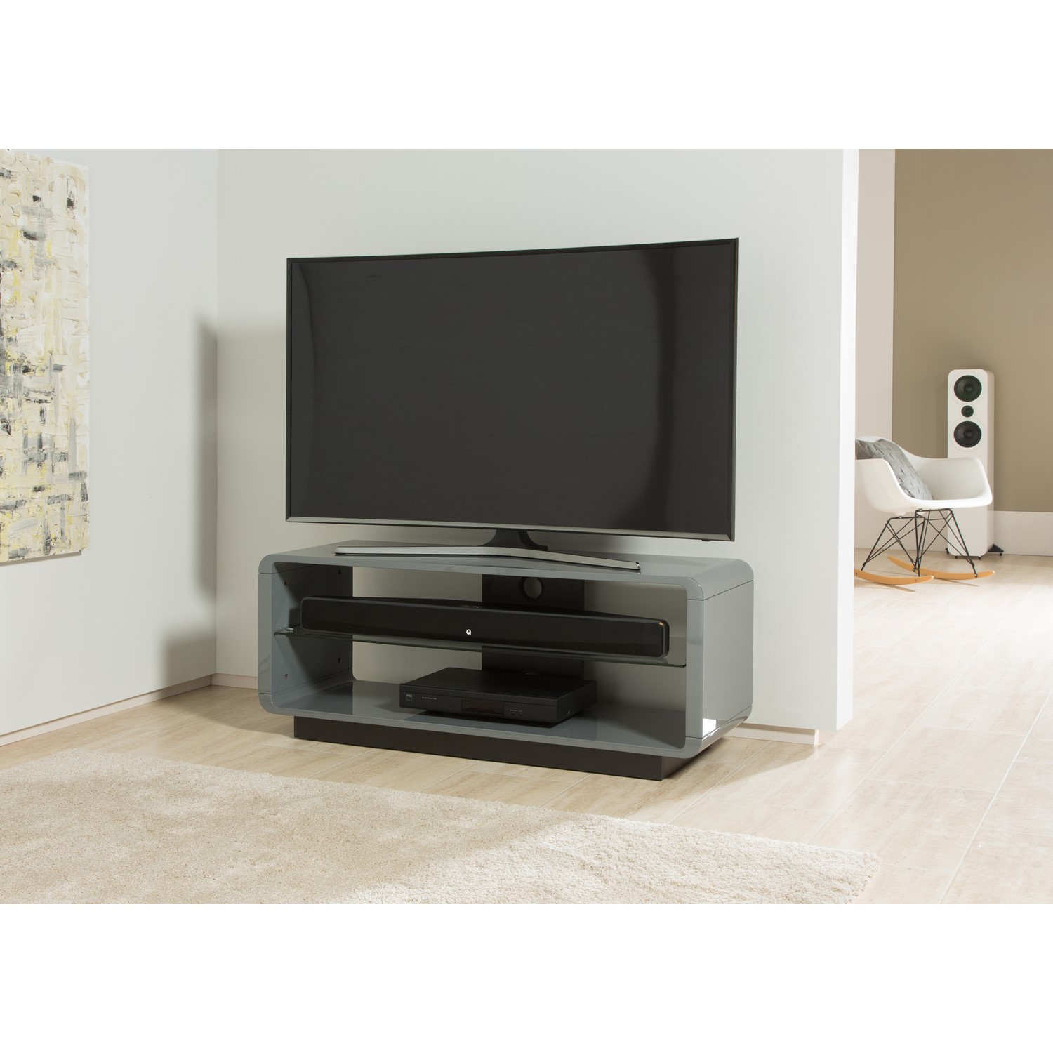 Alphason ADLU1200-WHT Luna TV Stand for up to 60