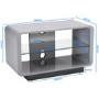 Alphason ADLU800-BLK Luna TV Stand for up to 37" TVs - Black