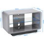 Alphason ADLU800-GRY Luna TV Stand for up to 37" TVs - Grey