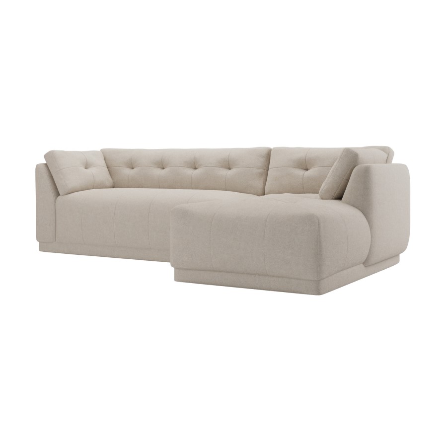 Right Hand Chaise Sofa in Beige - Arden