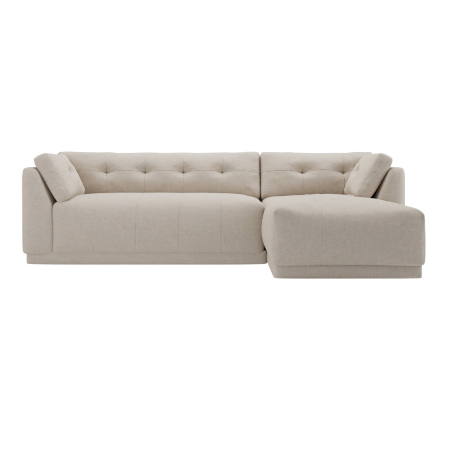 Right Hand Chaise Sofa in Beige - Arden