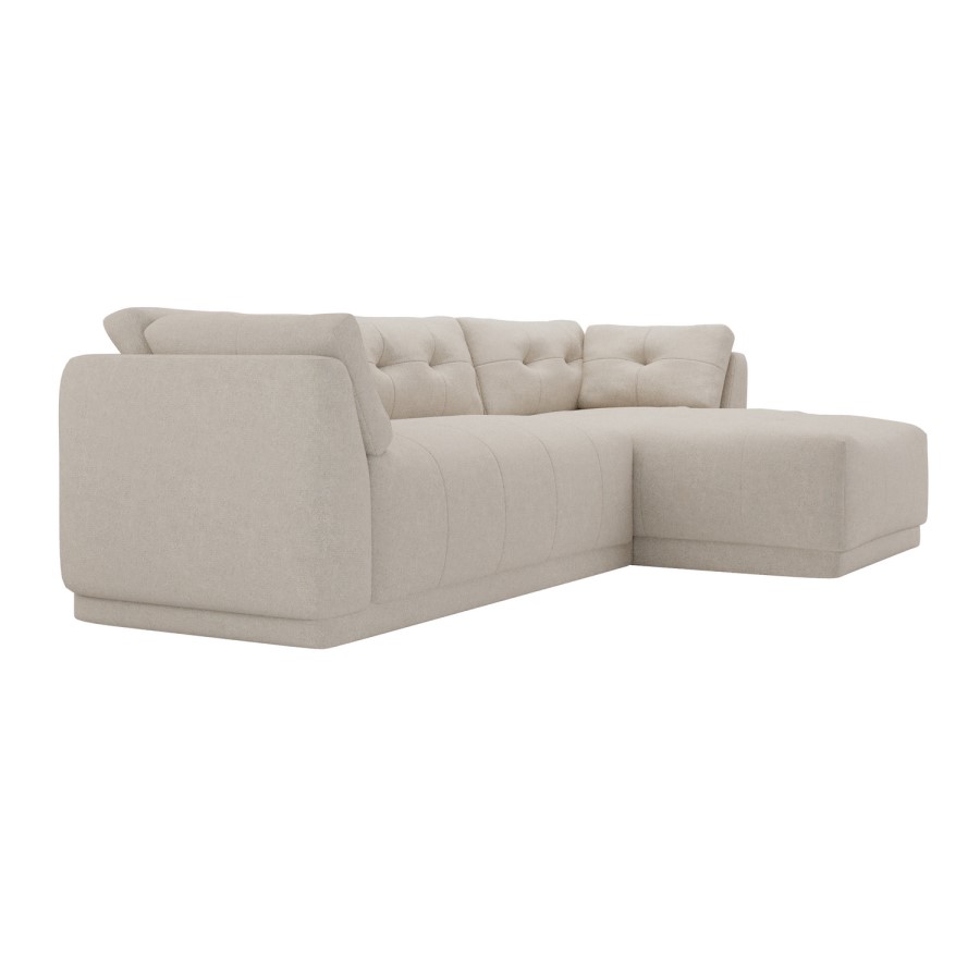 Right Hand Chaise Sofa in Beige - Arden