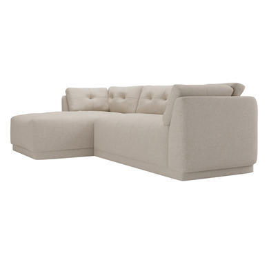 Left Hand Chaise Sofa in Beige - Arden