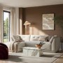 Left Hand Chaise Sofa in Beige - Arden