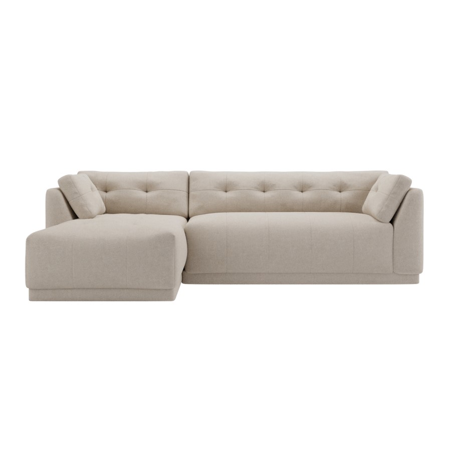Left Hand Chaise Sofa in Beige - Arden