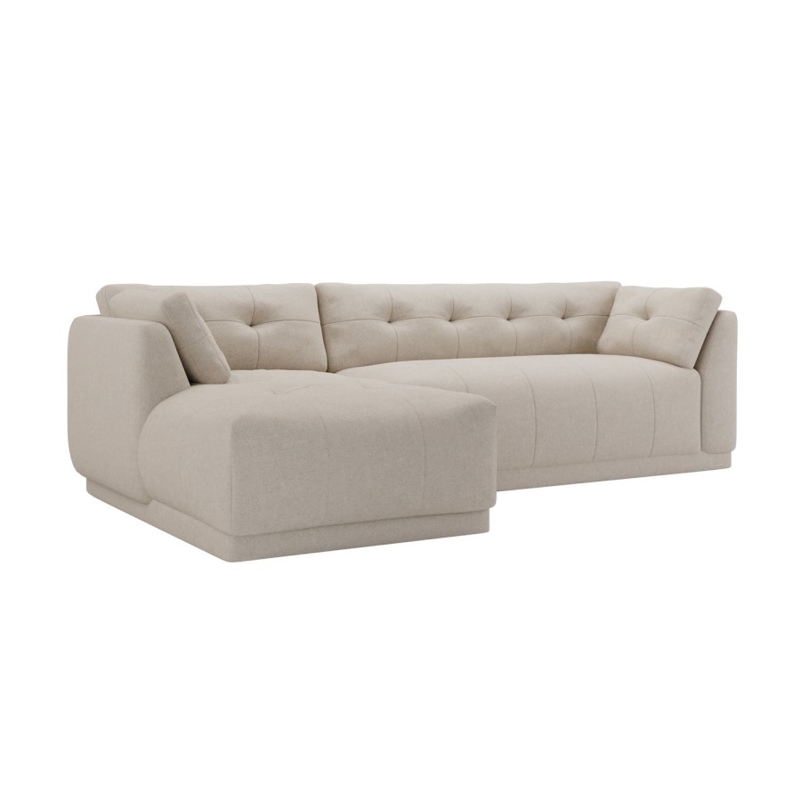 Left Hand Chaise Sofa in Beige - Arden