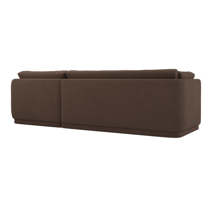 Right Hand Chaise Sofa in Brown - Arden