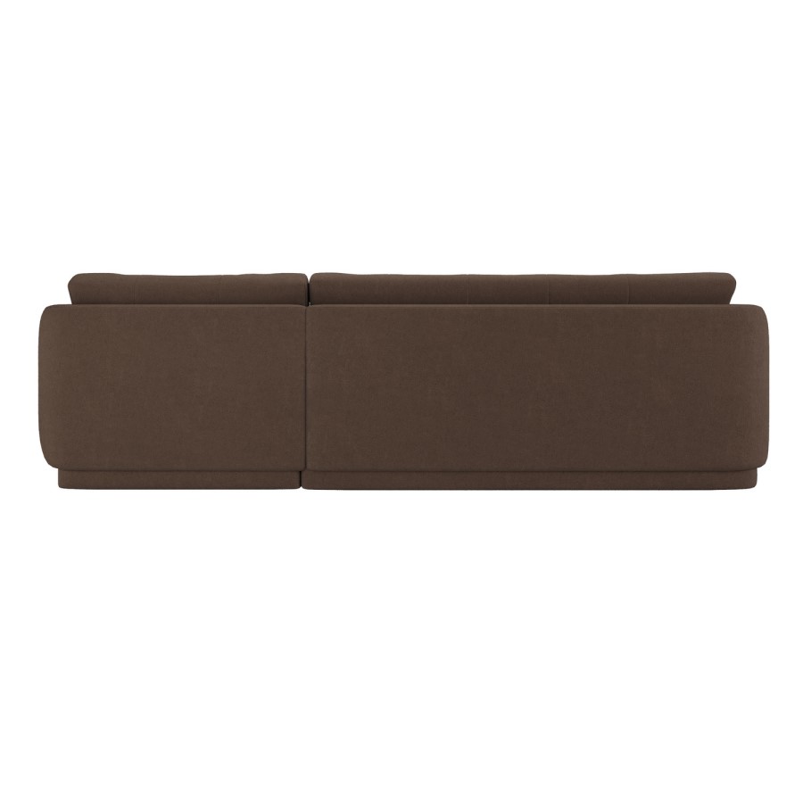 Right Hand Chaise Sofa in Brown - Arden