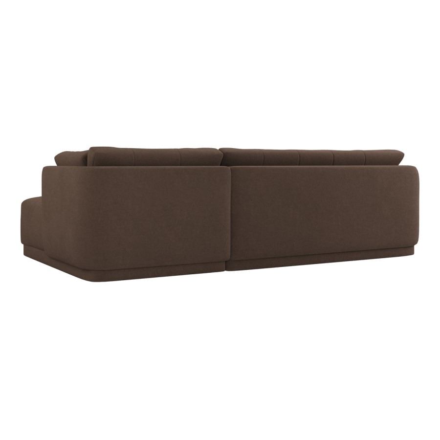 Right Hand Chaise Sofa in Brown - Arden