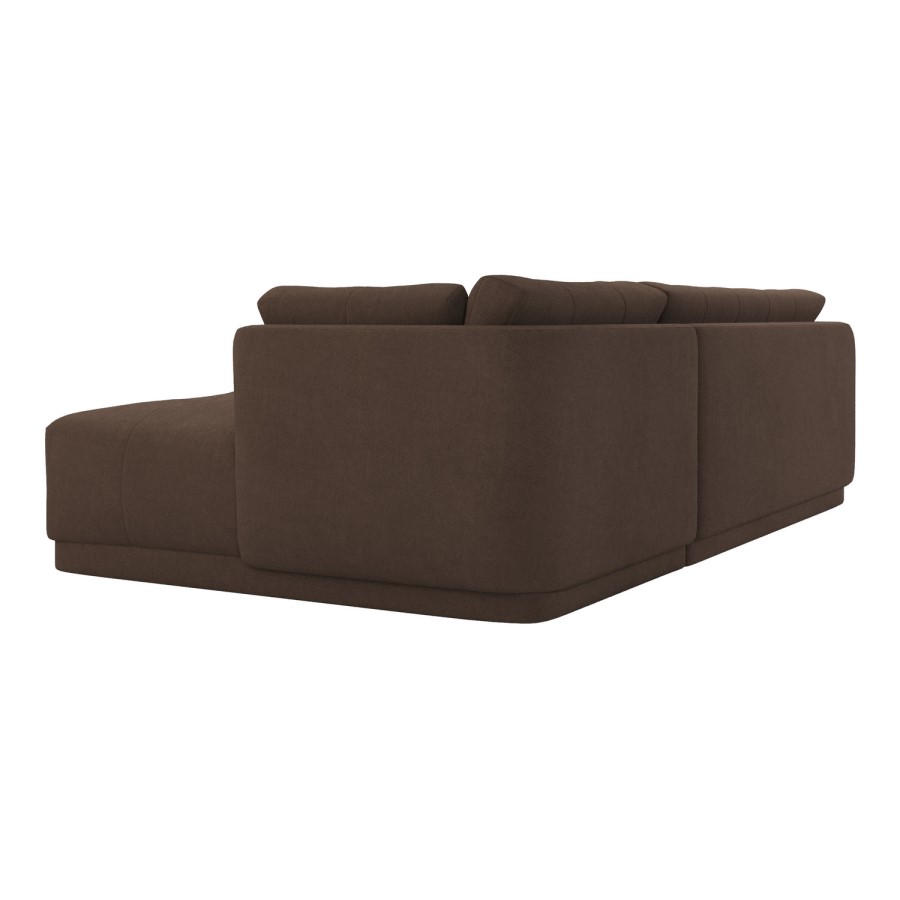 Right Hand Chaise Sofa in Brown - Arden