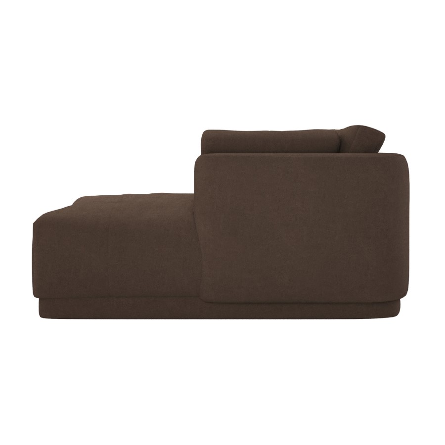 Right Hand Chaise Sofa in Brown - Arden