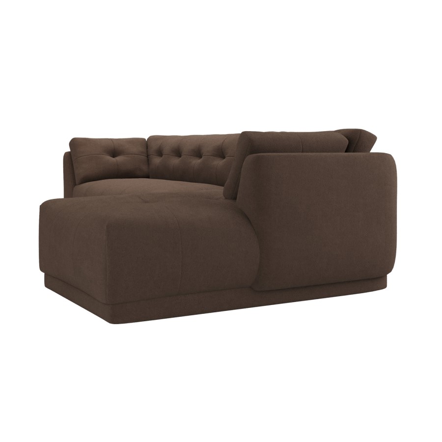 Right Hand Chaise Sofa in Brown - Arden