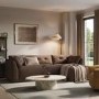 Right Hand Chaise Sofa in Brown - Arden