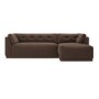 Right Hand Chaise Sofa in Brown - Arden