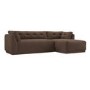 Right Hand Chaise Sofa in Brown - Arden