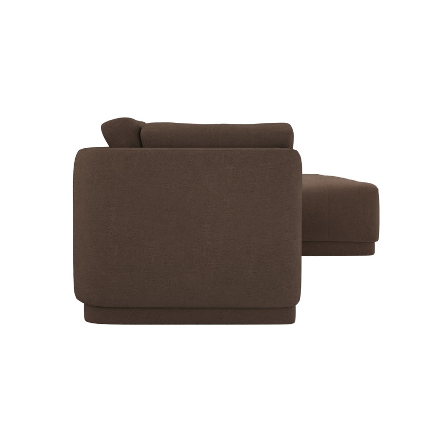 Right Hand Chaise Sofa in Brown - Arden