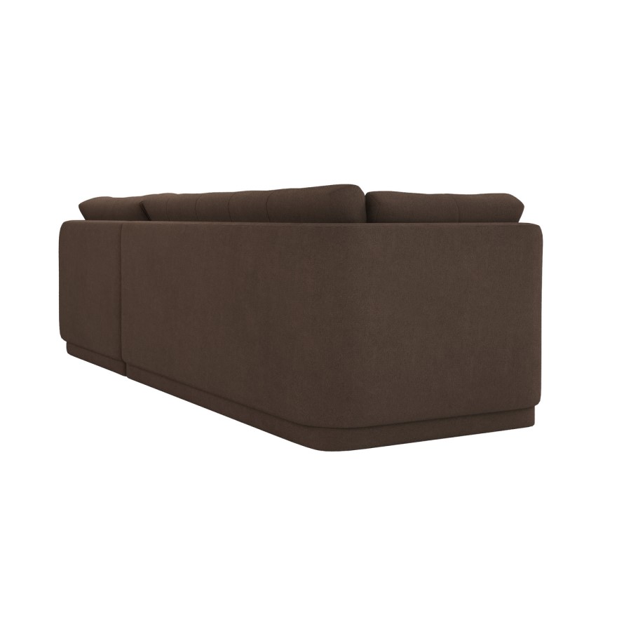 Right Hand Chaise Sofa in Brown - Arden