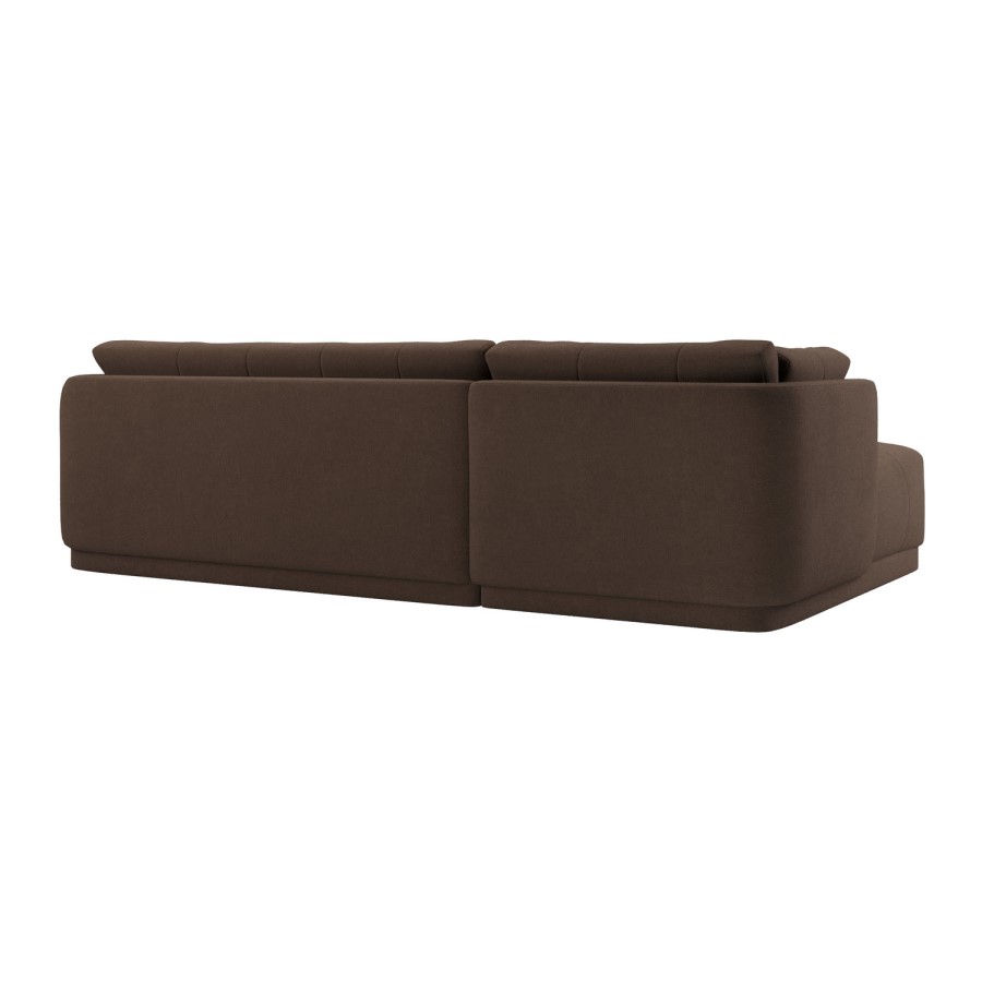 Left Hand Chaise Sofa in Brown - Arden