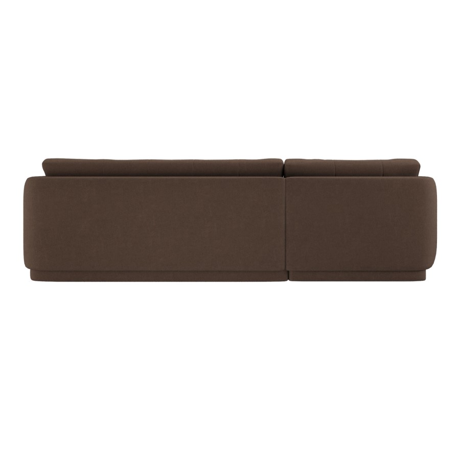 Left Hand Chaise Sofa in Brown - Arden