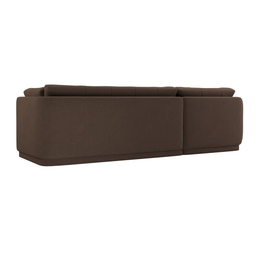Left Hand Chaise Sofa in Brown - Arden