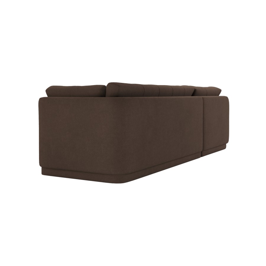 Left Hand Chaise Sofa in Brown - Arden