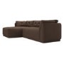 Left Hand Chaise Sofa in Brown - Arden