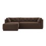 Left Hand Chaise Sofa in Brown - Arden