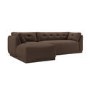 Left Hand Chaise Sofa in Brown - Arden