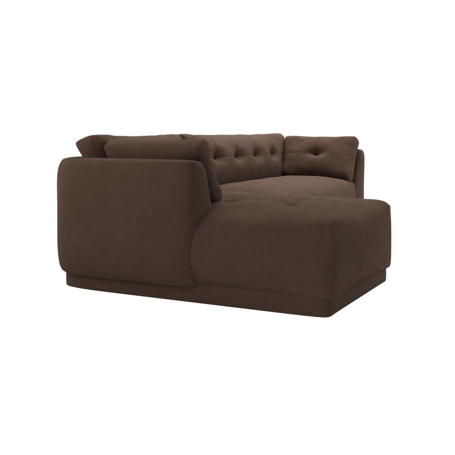 Left Hand Chaise Sofa in Brown - Arden