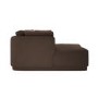 Left Hand Chaise Sofa in Brown - Arden