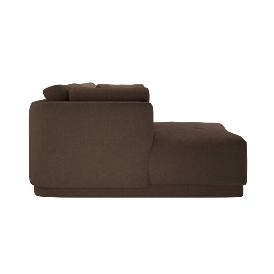 Left Hand Chaise Sofa in Brown - Arden
