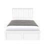 White Wooden Small Double Ottoman Bed - Anderson