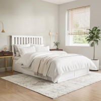 White Wooden Double Ottoman Bed - Anderson