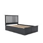 Dark Grey Wooden Small Double Ottoman Bed - Anderson