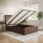 Walnut Wooden Double Ottoman Bed - Anderson