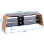 Alphason ADSP1400-LO Spectrum TV Stand for up to 65" TVs - Light Oak