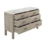 Wide Solid Wood  Marble Top Chest of 6 Drawers - Alessio