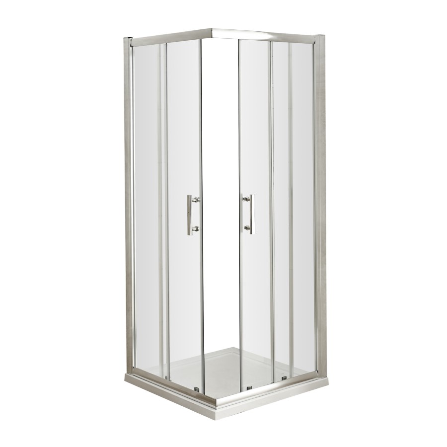 900 x 900 Corner Entry Sliding Shower Enclosure - 6mm Glass - Fiji