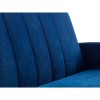 3 Seater Click-Clack Sofa Bed in Blue Velvet - Afina