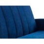 3 Seater Click-Clack Sofa Bed in Blue Velvet - Afina
